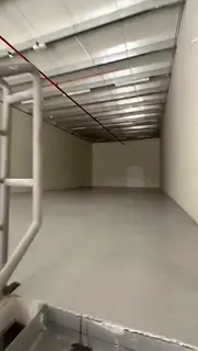 Industrial shed for rent in Ajman Industrial Area 1, mezzanine, 3-phase power, 3240 sqft total, idea