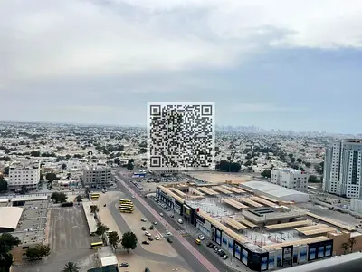 STUNNING SHARJAH VIEW FROM 1BHK BALCONY FULL FURNISHED APARTMENT WITH PARKING ON MONTHLY BASIS IN CITY TOWERS