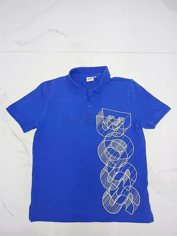 Hugo Boss Blue Polo Shirt,Large Graphic Logo excellent condition