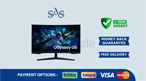 Samsung 32 inch Odyssey G5 | New - Free Delivery | Warranty | QHD 165HZ | Curved | 32CG552