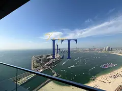 High-Floor 2BR | Marina &amp; Ain Dubai Views | JBR Address Residence