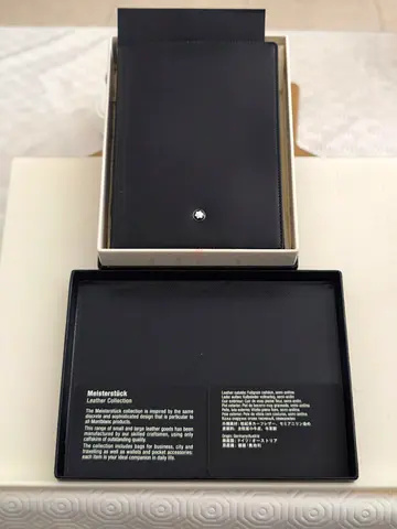Montblanc Meisterstück Black Leather Notebook Cover — New (in original box)