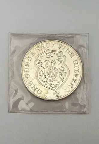 Silver 999.9 1oz Coin - Johnson Matthey  Republic National Bank of New York (2 of 2)