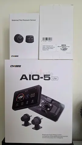 AIO-5 Lite Automatic GPS Navigation System for Motorcycle Carplay with CHIGEE External Tire Pressure