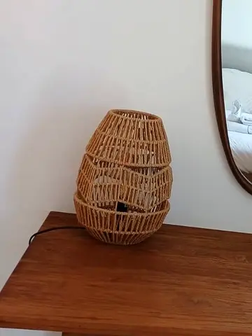 Woven Boho Table Lamp