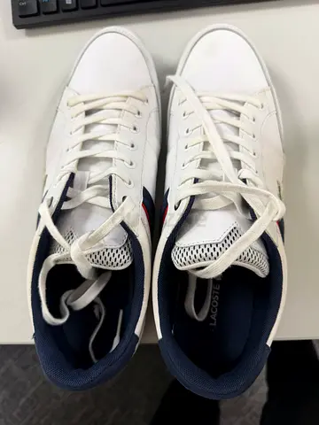 White Lacoste low-top sneakers, still new , size 42.5