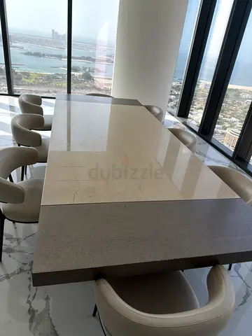 👉 Luxury Marble Dining Table 300cm | Adriana Hoyos | 8 Chairs