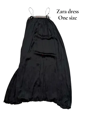 Zara black halter maxi dress — One size (flowy  dress)