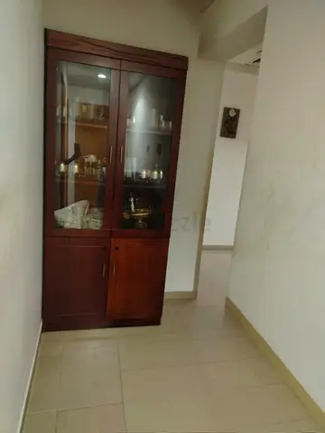 Wooden Display Cabinet with Glass Doors — Good Condition