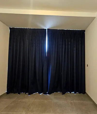 Blue curtains - pair, good condition