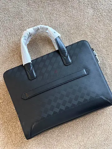 Leather Briefcase - Black Business Bag