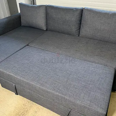 Grey Fabric Sofa Bed / Convertible Sofa - Good Condition