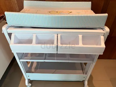 Baby changing table with built-in bathtub (2-in-1 changing  bath unit)