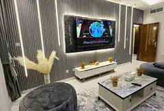 Spacious Three bedrooms and a living room, furnished
