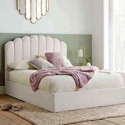 Primium king size fully customisable bedframe with soft Fabric Hydraulic storage can be installed