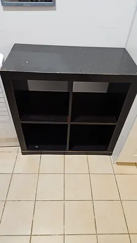 IKEA Kallax-style 6-cube Shelf Unit - Black, Good Condition