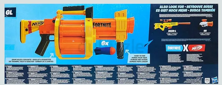 Nerf Fortnite GL Rapid-Fire 6-Rocket Blaster (Used)