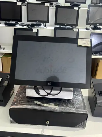 HP All-in-One POS Touchscreen with Cash Drawer and Receipt Printer - Used