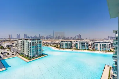 Corner Unit| 2BHK+Maid| Huge Living Room| Full Crystal Lagoon and Burj Khalifa View