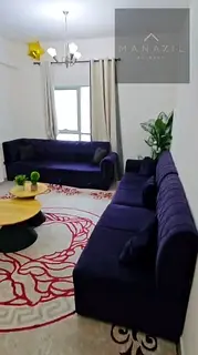 Furnished apartment for rent in Al Taawun area, with excellent specifications, one bedroom and livin