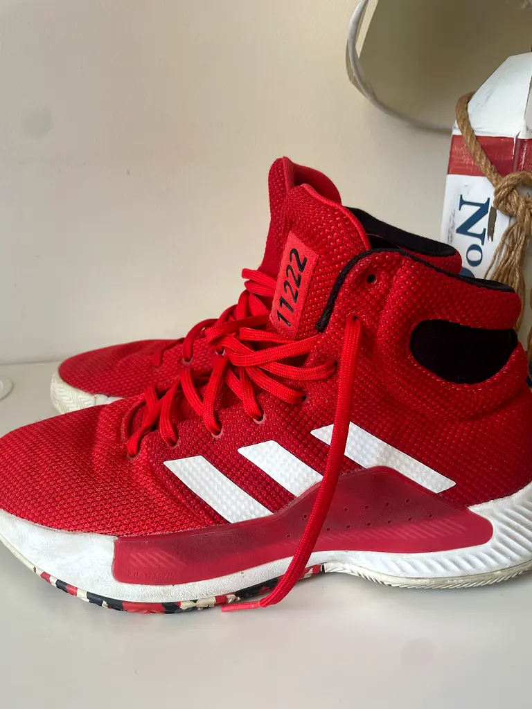 Red Adidas-style Mens Basketball Shoes, Size 43 EU , Lightly Used |  dubizzle Dubai
