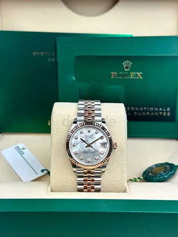 Brand new  2026 fresh Rolex Datejust 31mm style two-tone ladies watch with mother-of-pearl dial