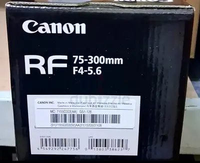 Canon RF 75-300mm F4-5.6 Lens (Boxed) — Telephoto Zoom Lens