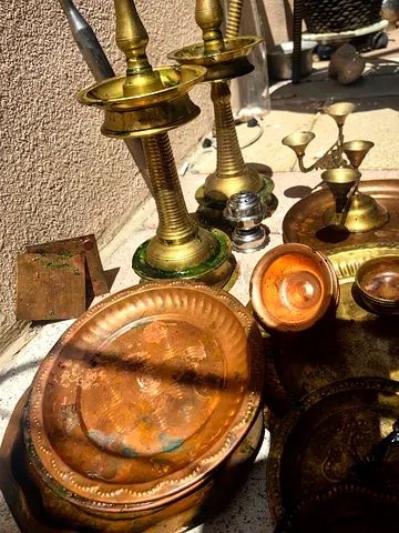 Antique collection brass