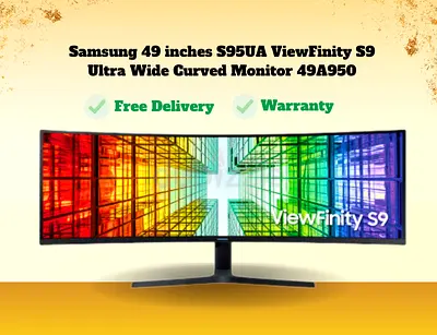 Samsung 49 inch S95UA ViewFinity S9 Ultra Wide Curved Monitor | Free Delivery | Warranty
