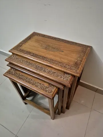 teak wood nest of tables