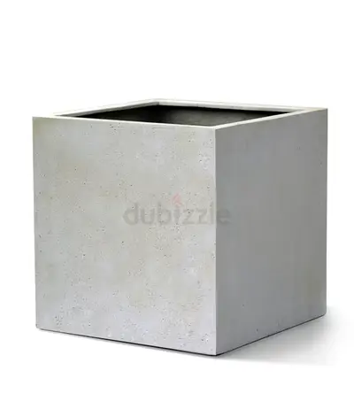 Large Concrete Cube Planter - Minimalist Outdoor/Indoor Pot