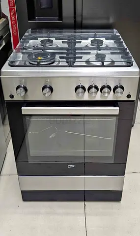 Stainless Steel 4-Burner Gas Cooker with Oven (Free-Standing)