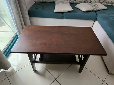 Solid Wood Coffee Table - Dark Brown, Good Condition
