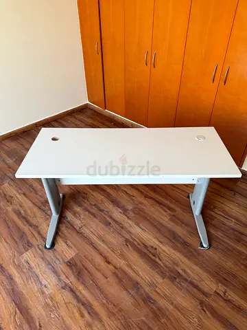 Small Modern Office Desk with Metal Frame