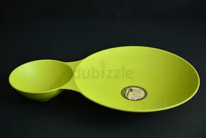 Bamboo fiber chip and dip platter - Brand New!