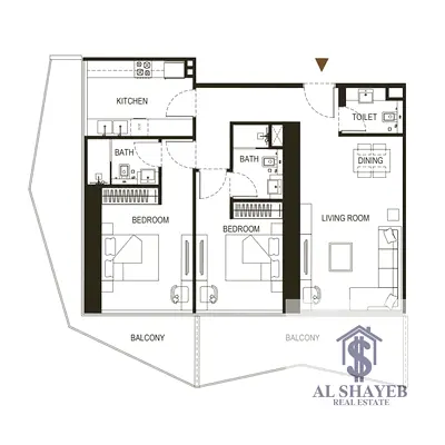 🔥 فرصة مميزة | شقة غرفتين وصالة كورنر بالسعر الأصلي (OP) – بن غاطي هيفين