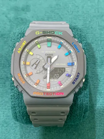 Casio G-Shock GA-B2100 style grey with multicolor markers -MasterCopy