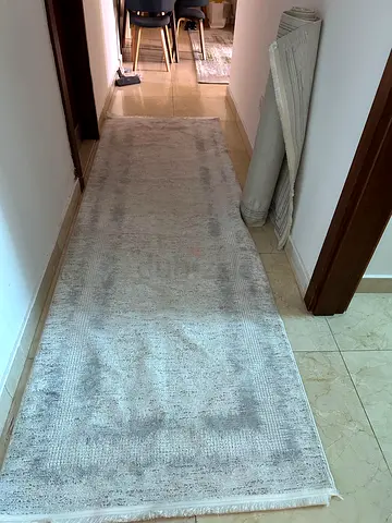 Light Grey Hallway Runner Rug - 2 Long Runners