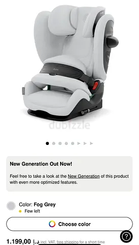 Cybex New Generation Child Car Seat - Fog Grey