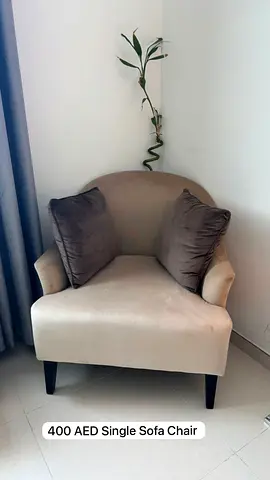 Beige Single Sofa Chair with Cushions - Good Condition