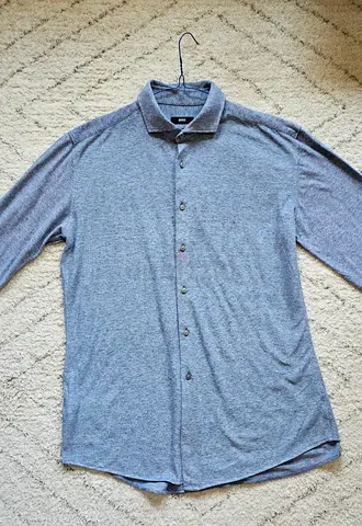 Mens Hugo Boss Long Sleeve Shirt Size Large 44 Designer Near Mint Condition Ralph Lauren Lacoste