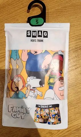 Swag Family Guy boxers unwanted gift = Size S