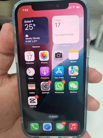 iPhone in good working condition with clear case