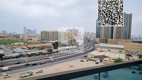 شقة غرفتين وصالة واسعة بإطلالة مفتوحة في أبراج غلفا – الراشدية 1 | مساحة كبيرة 2080 قدم | 3 حمامات | 65,000 سنوياً
