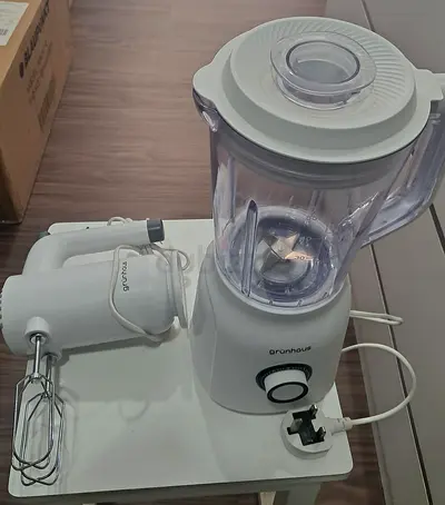 Grünhaus Electric Jug Blender with Plastic Jar - And Hand Blender Good Working Condition