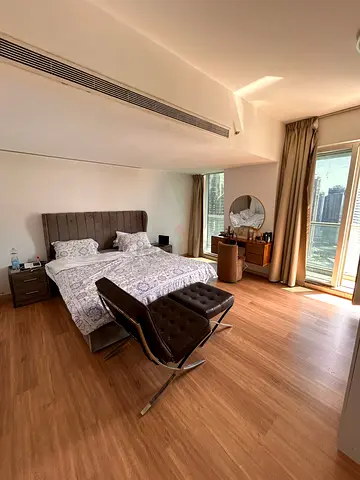Luxury Master Bedroom With Balcony | Stunning JLT Lake View | Prime Location Near DMCC Metro
