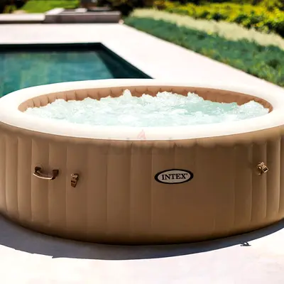 Intex Pure Spa Bubble Therapy 216x71 cm, 6 Seats with Pump, Heater, Water Purification System