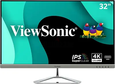 ViewSonic VX3276-4K-MHD 32 Inch 4K UHD Monitor with Ultra-Thin Bezels, HDR10 HDMI and DisplayPort