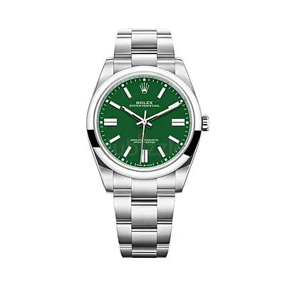 Rolex Oyster Perpetual with Green Dial - Stainless Steel