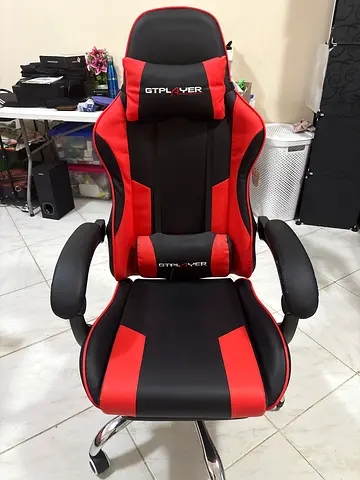 Red  Black GTPLAYER Ergonomic Gaming Chair, Good Condition